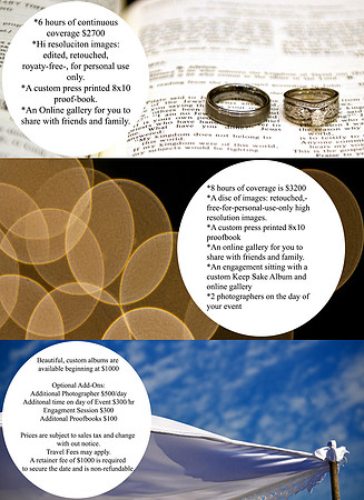 Wedding Rate Sheet