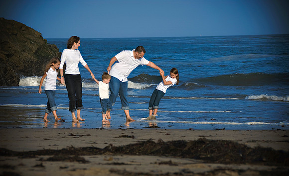 Family on the Beach_California